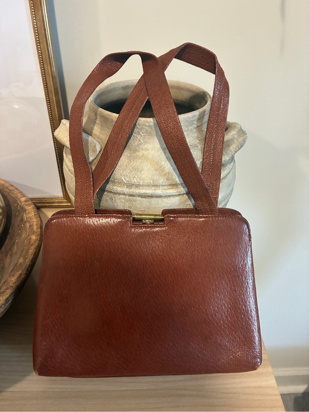 Classic Brown Leather Tote Bag - Timeless Women's Handbag